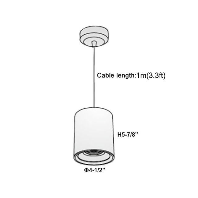 Master B Round ETL Pendant White+Black